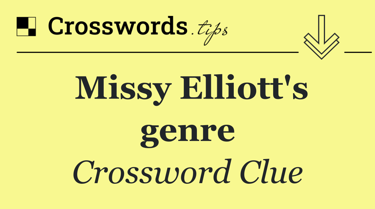 Missy Elliott's genre