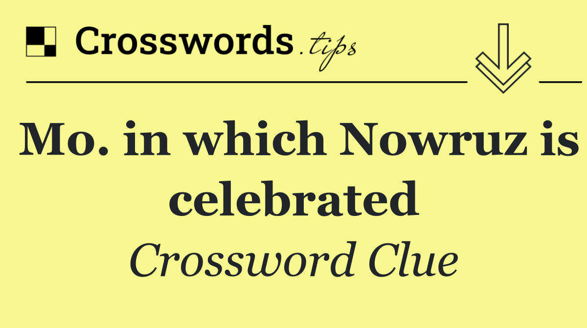 Mo. in which Nowruz is celebrated