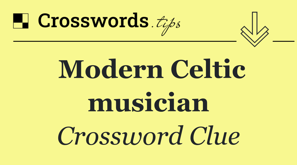 Modern Celtic musician