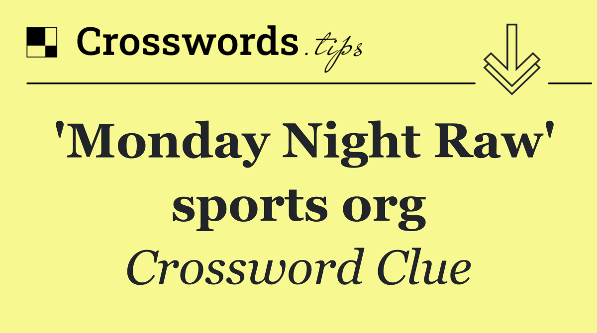 'Monday Night Raw' sports org