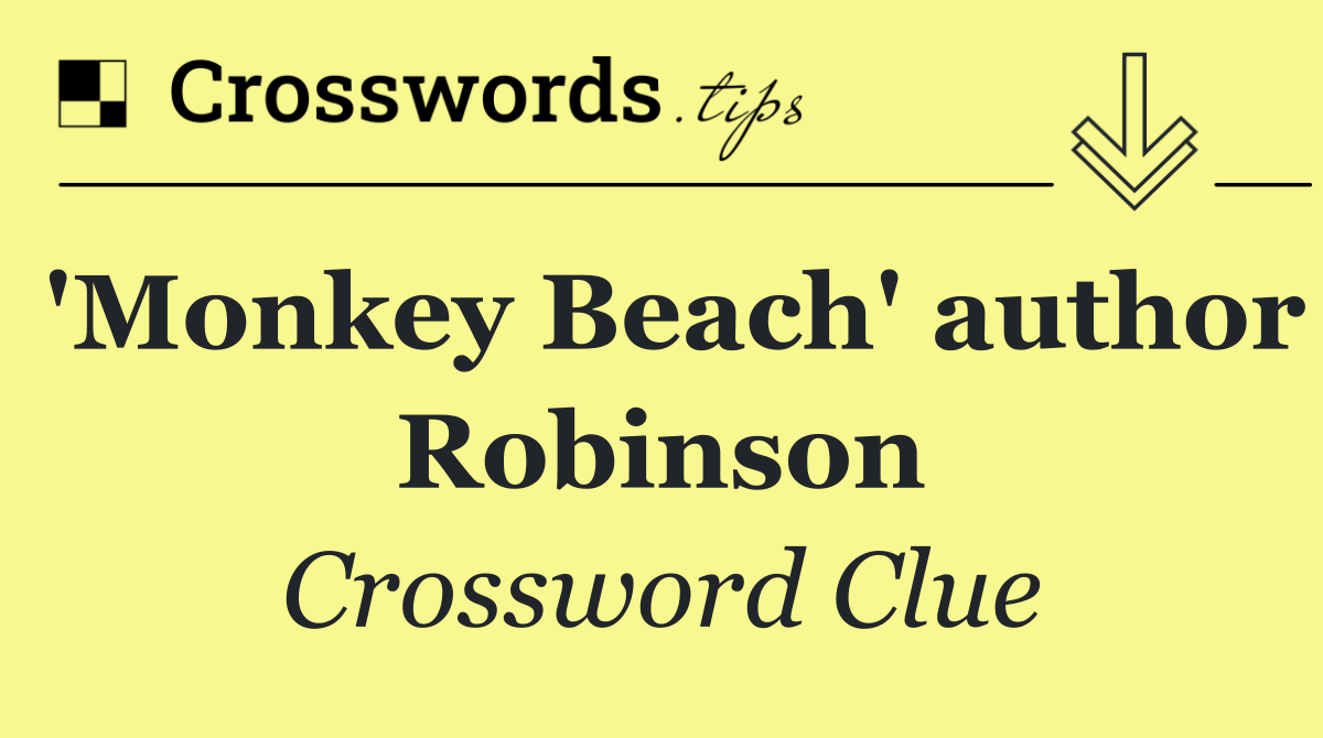 'Monkey Beach' author Robinson