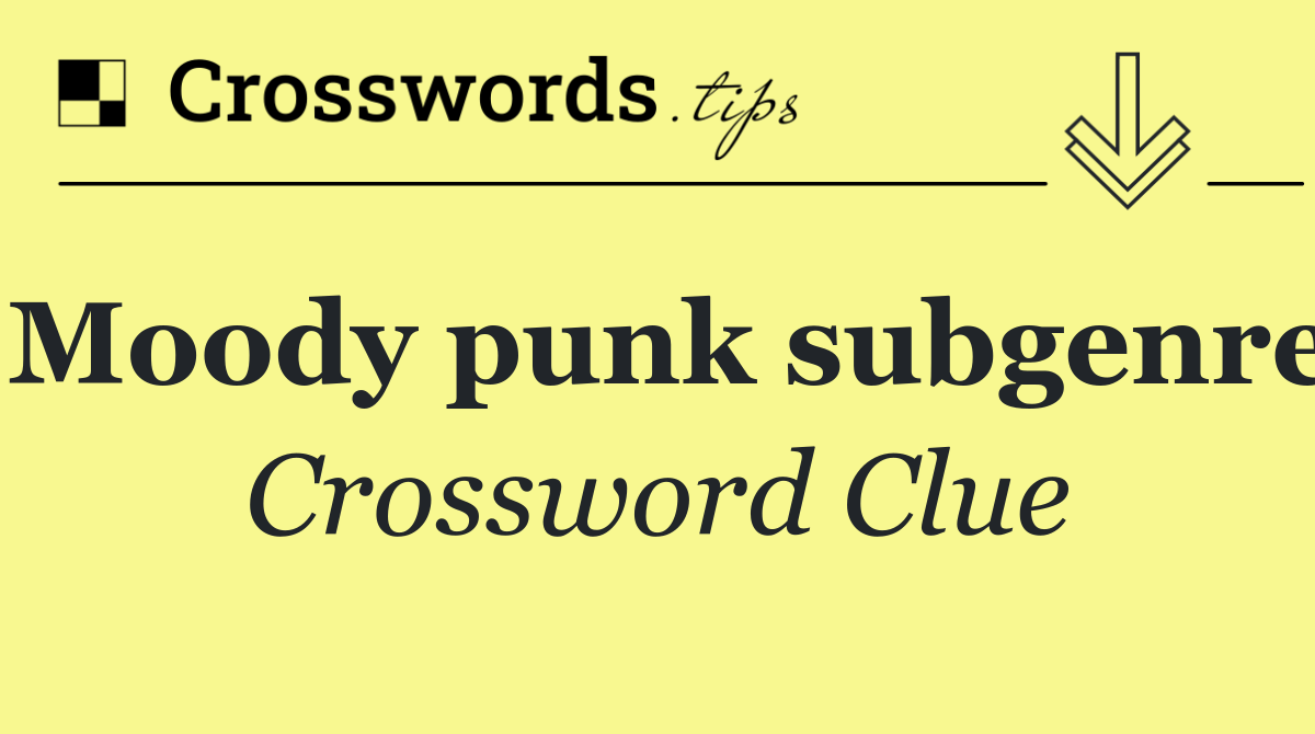 Moody punk subgenre