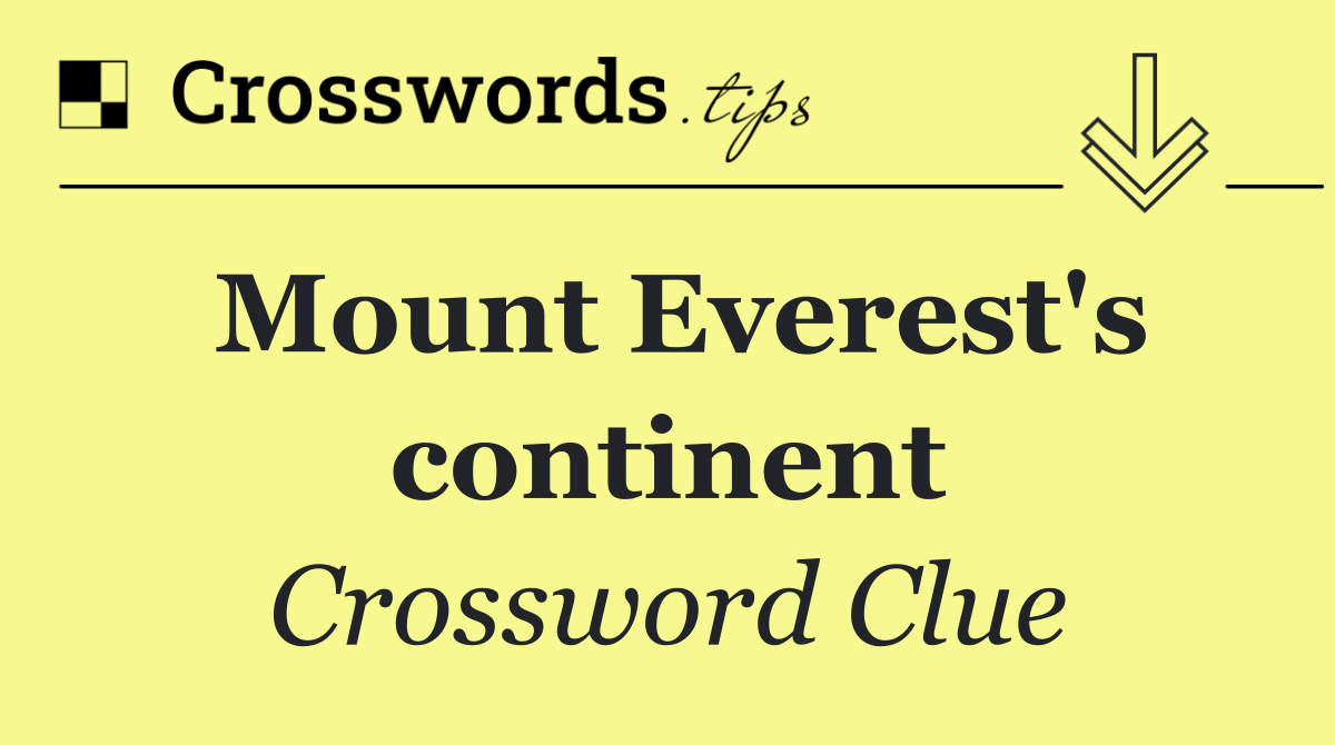 Mount Everest's continent