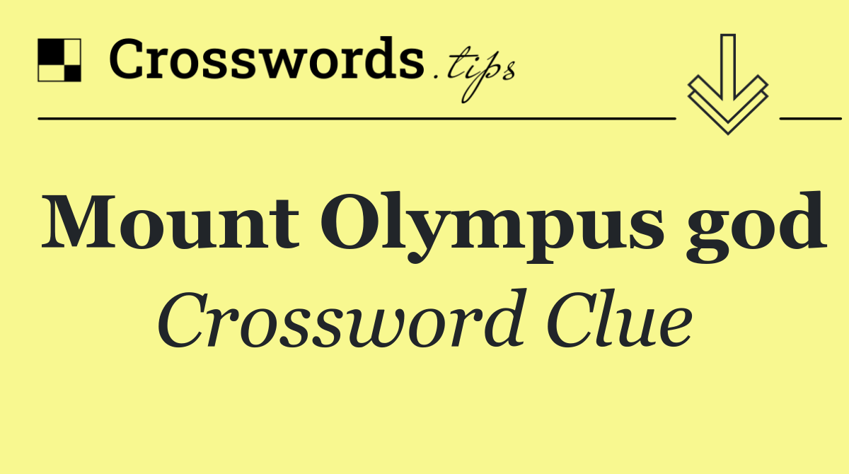 Mount Olympus god