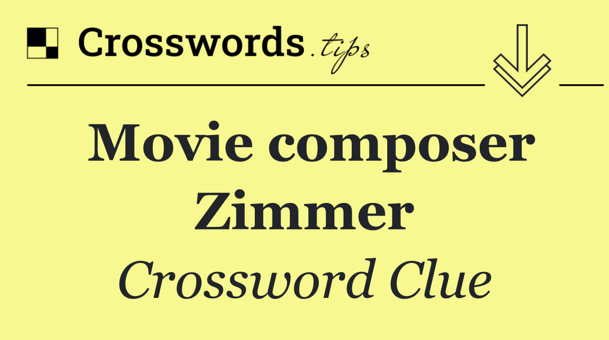 Movie composer Zimmer