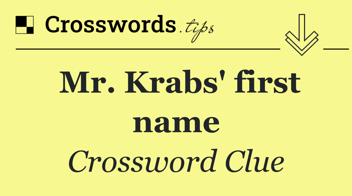 Mr. Krabs' first name