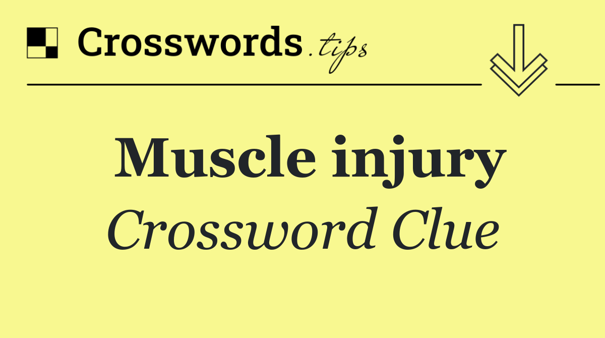 Muscle injury