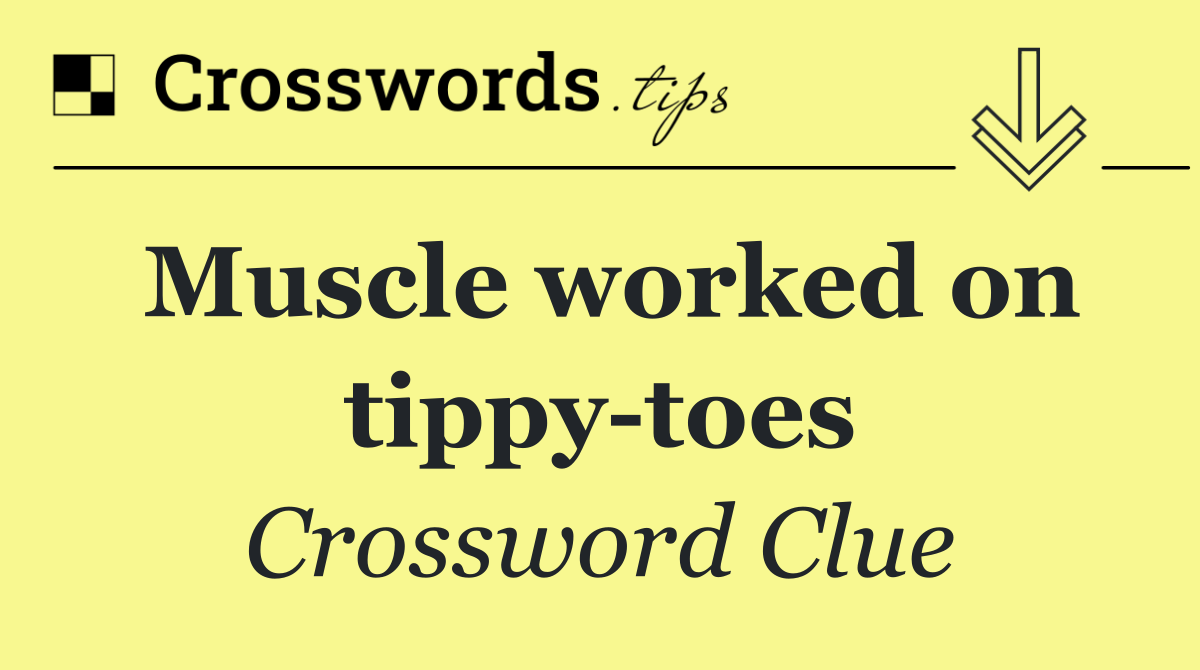 Muscle worked on tippy toes
