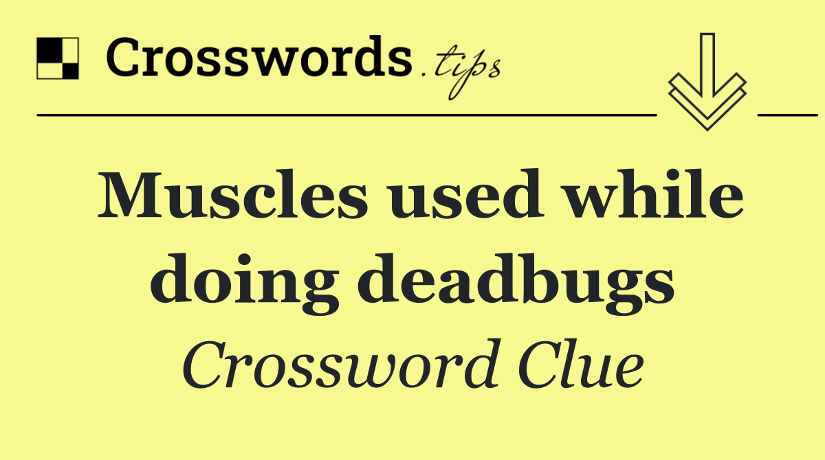 Muscles used while doing deadbugs