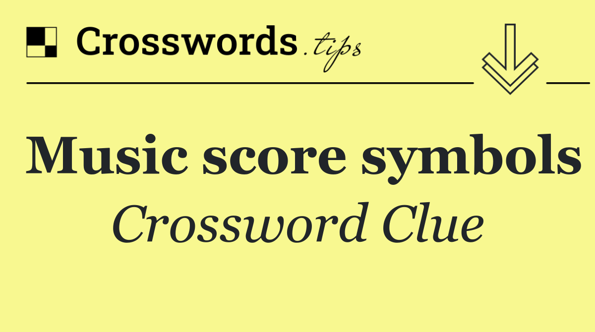 Music score symbols