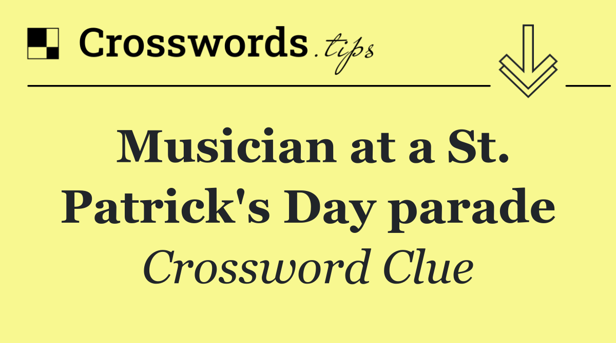 Musician at a St. Patrick's Day parade