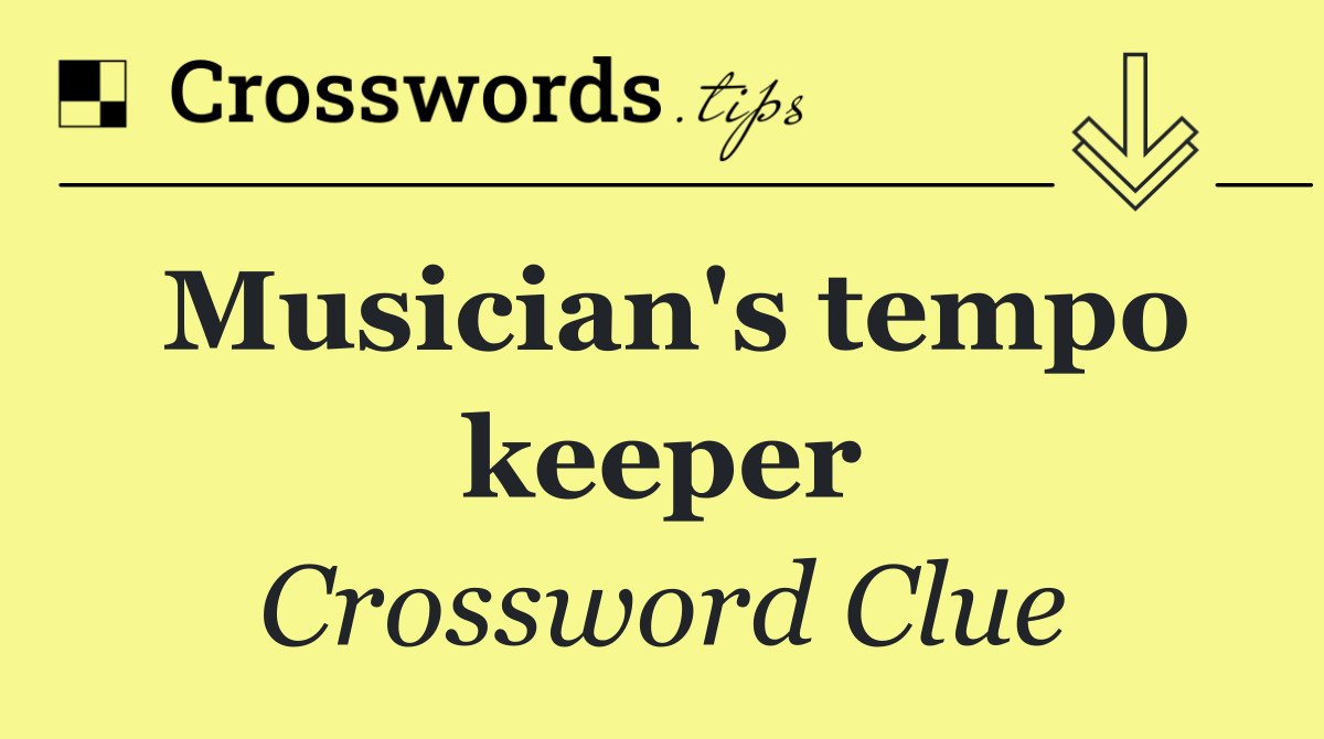 Musician's tempo keeper