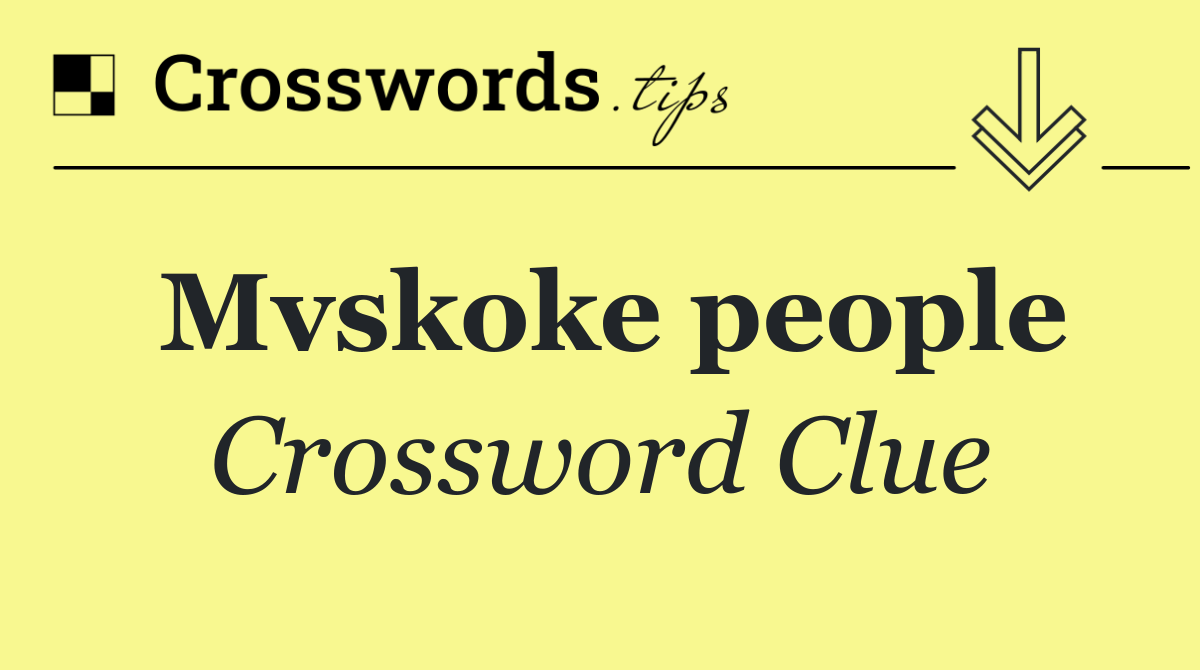 Mvskoke people