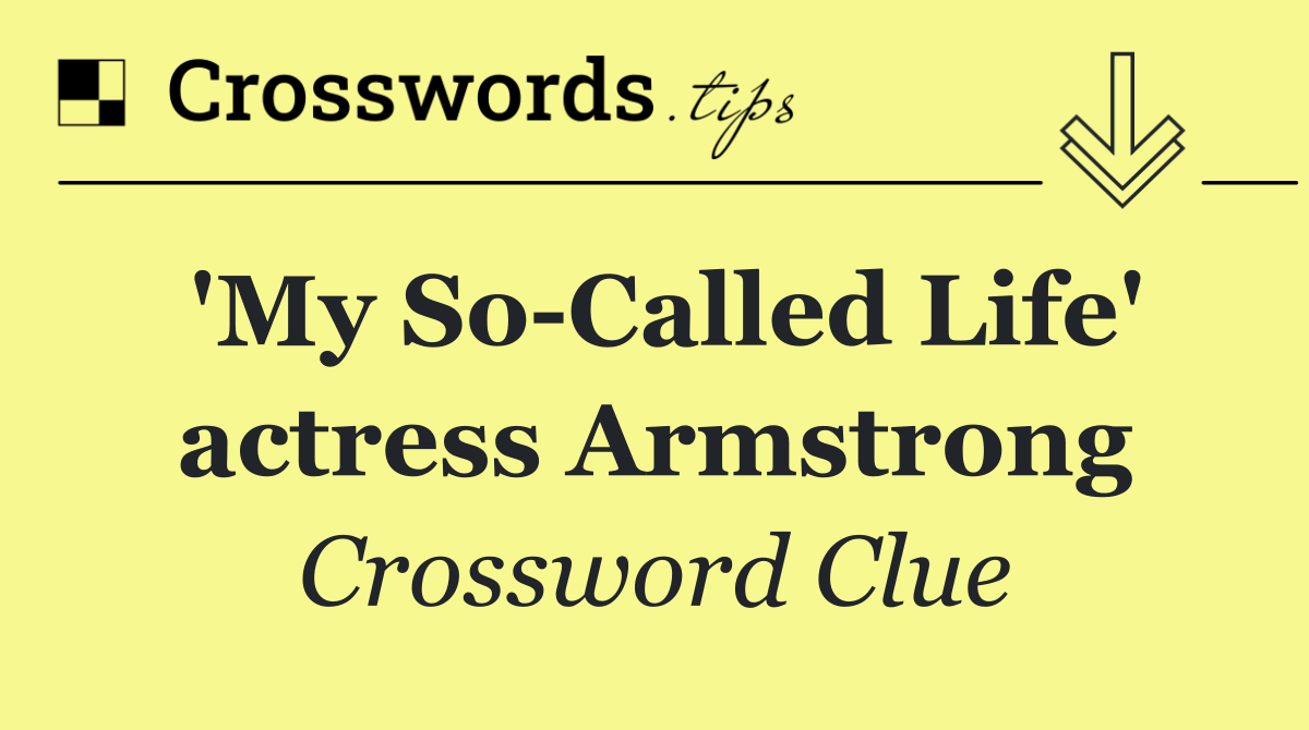 'My So Called Life' actress Armstrong