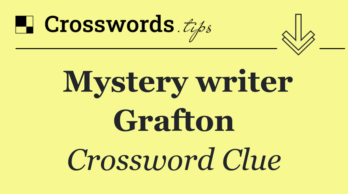 Mystery writer Grafton