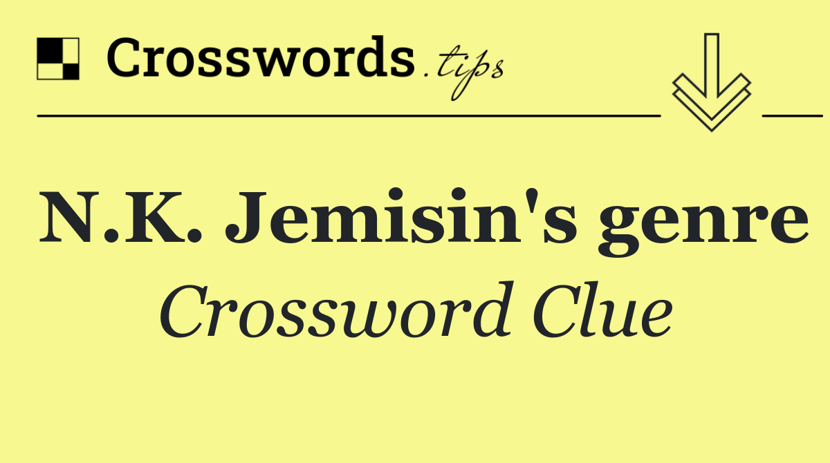 N.K. Jemisin's genre
