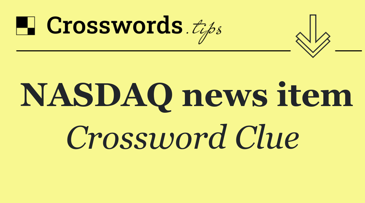 NASDAQ news item