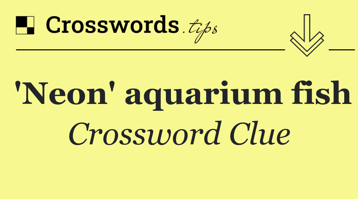 'Neon' aquarium fish