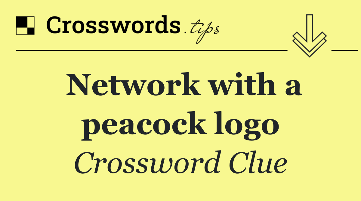 Network with a peacock logo