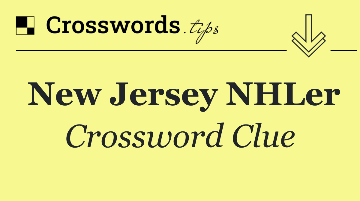 New Jersey NHLer