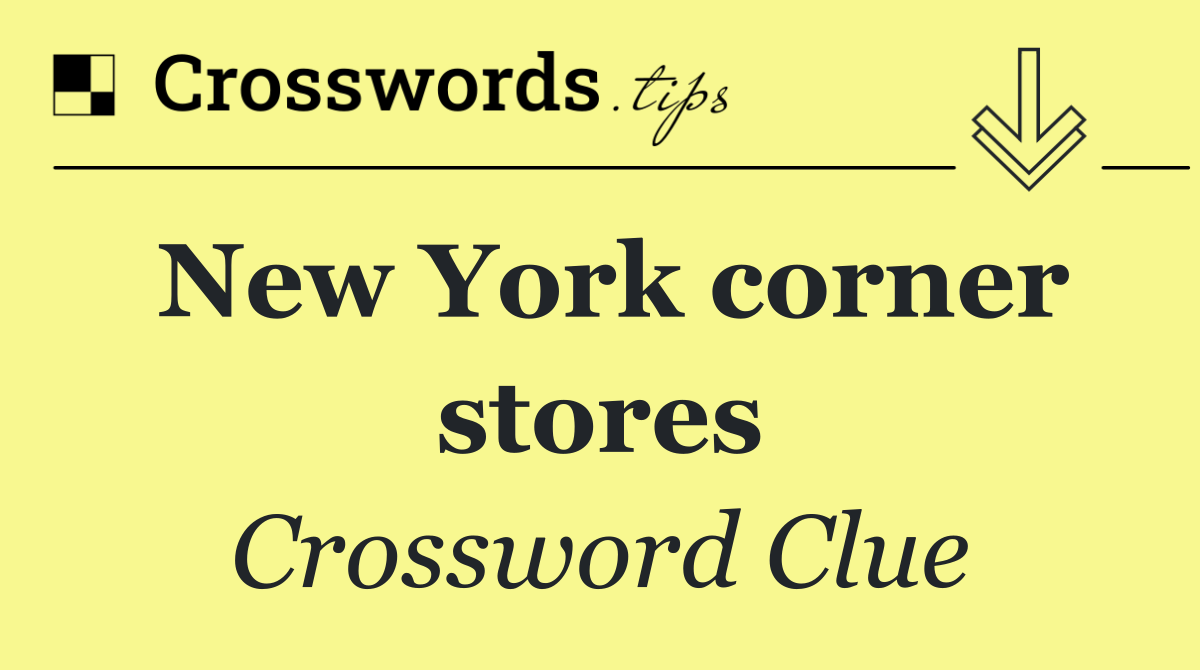 New York corner stores