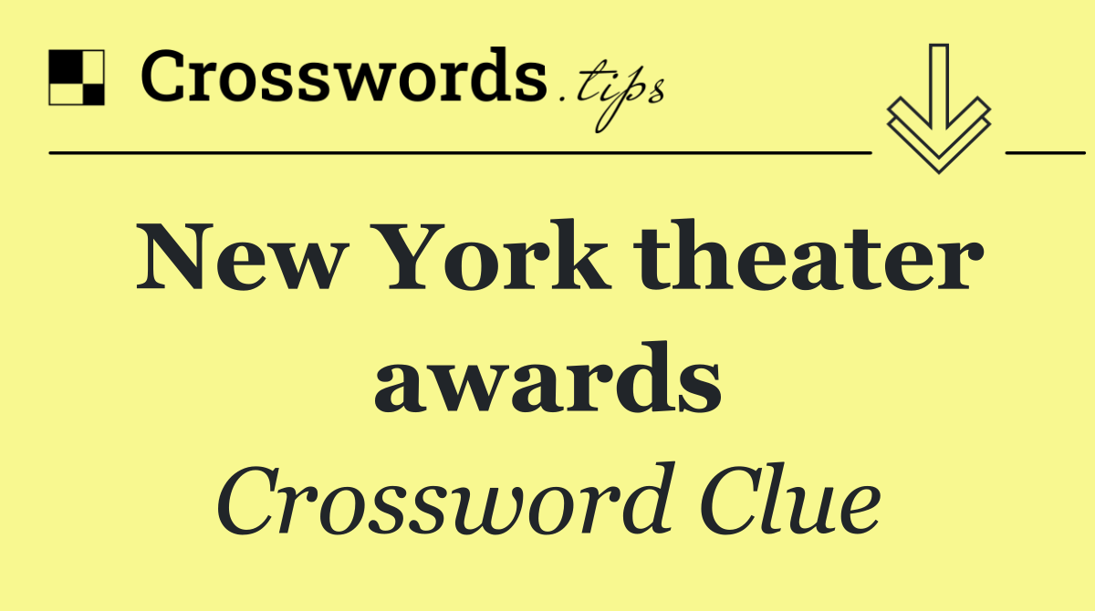 New York theater awards