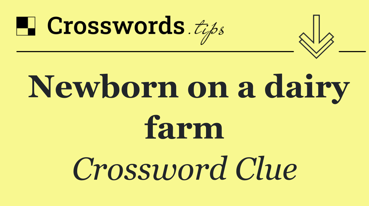 Newborn on a dairy farm