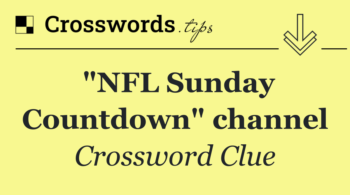 "NFL Sunday Countdown" channel