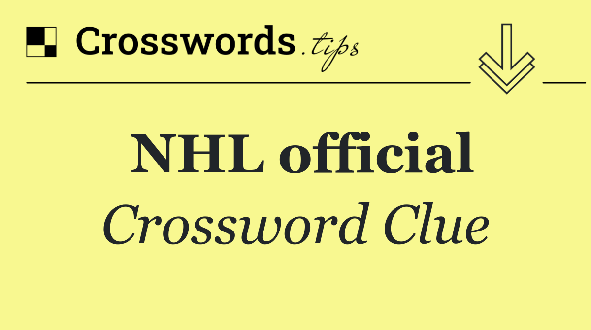 NHL official