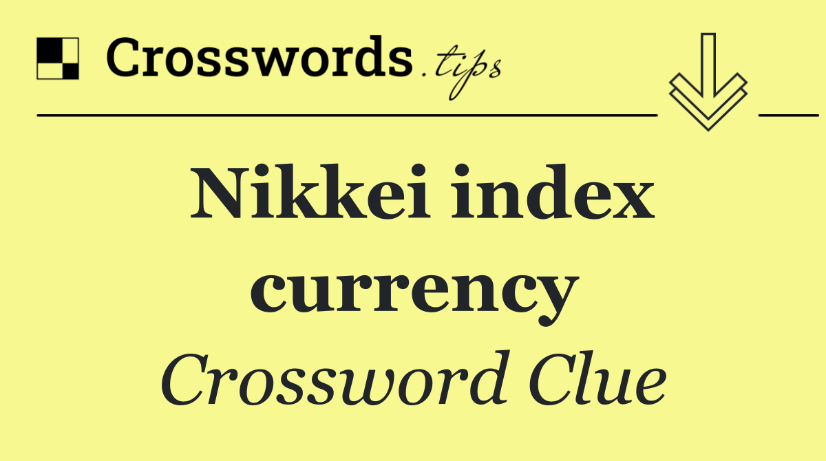 Nikkei index currency