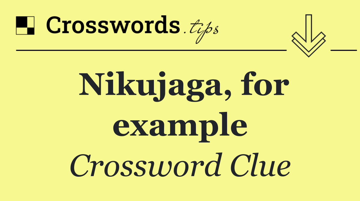 Nikujaga, for example