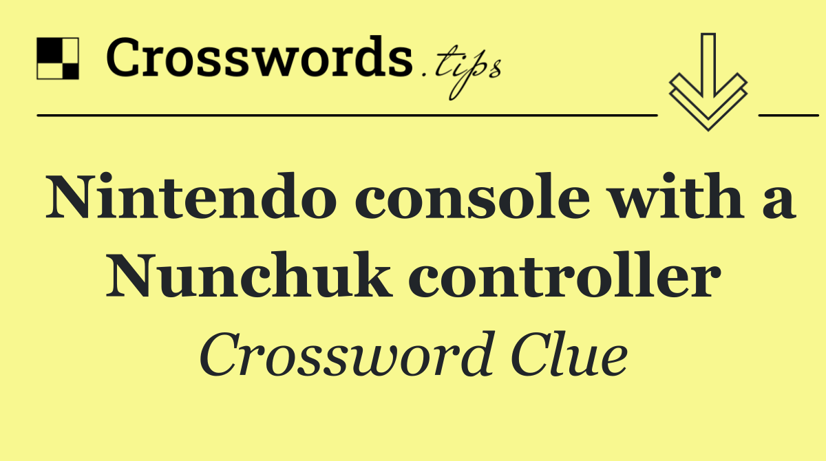 Nintendo console with a Nunchuk controller