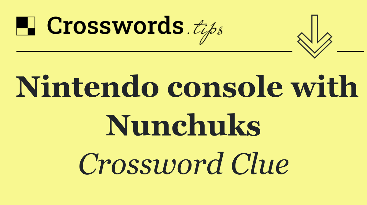 Nintendo console with Nunchuks
