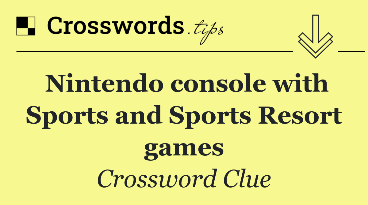 Nintendo console with Sports and Sports Resort games