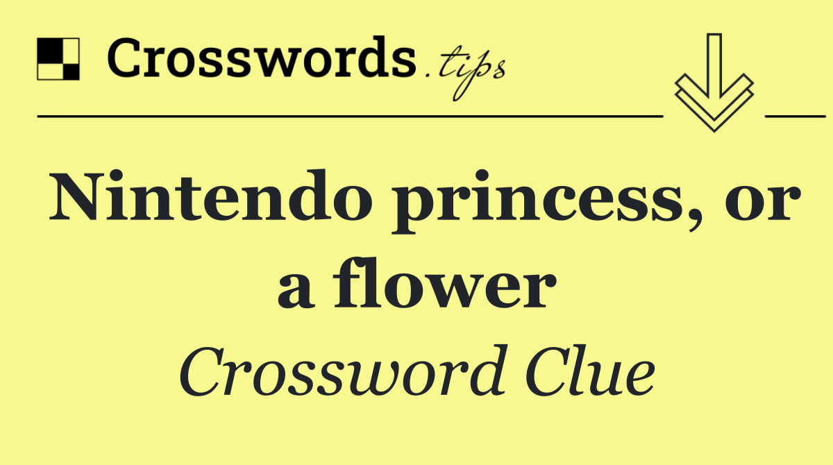 Nintendo princess, or a flower