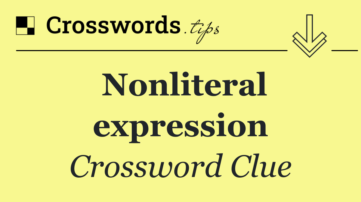 Nonliteral expression