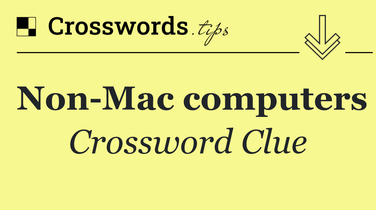 Non Mac computers