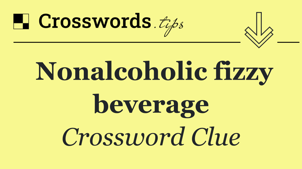 Nonalcoholic fizzy beverage