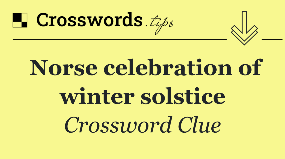 Norse celebration of winter solstice