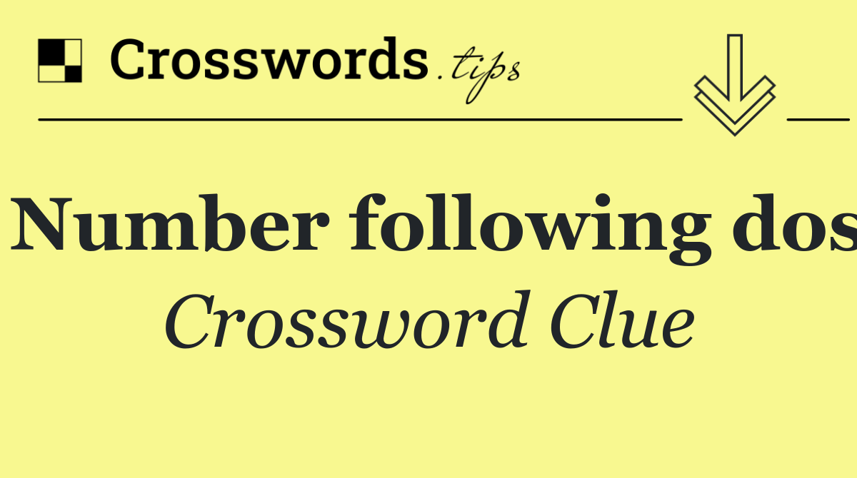 Number following dos