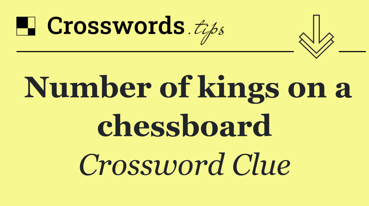 Number of kings on a chessboard