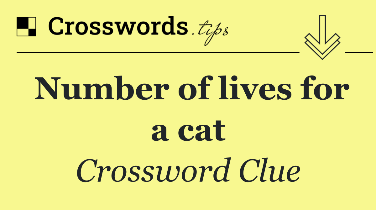 Number of lives for a cat