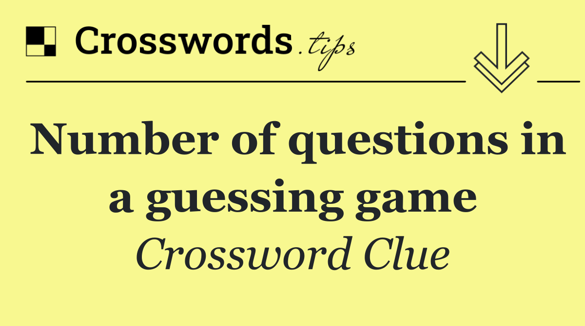 Number of questions in a guessing game