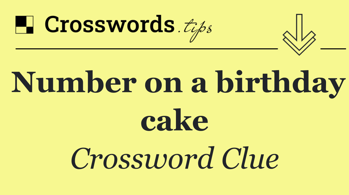 Number on a birthday cake