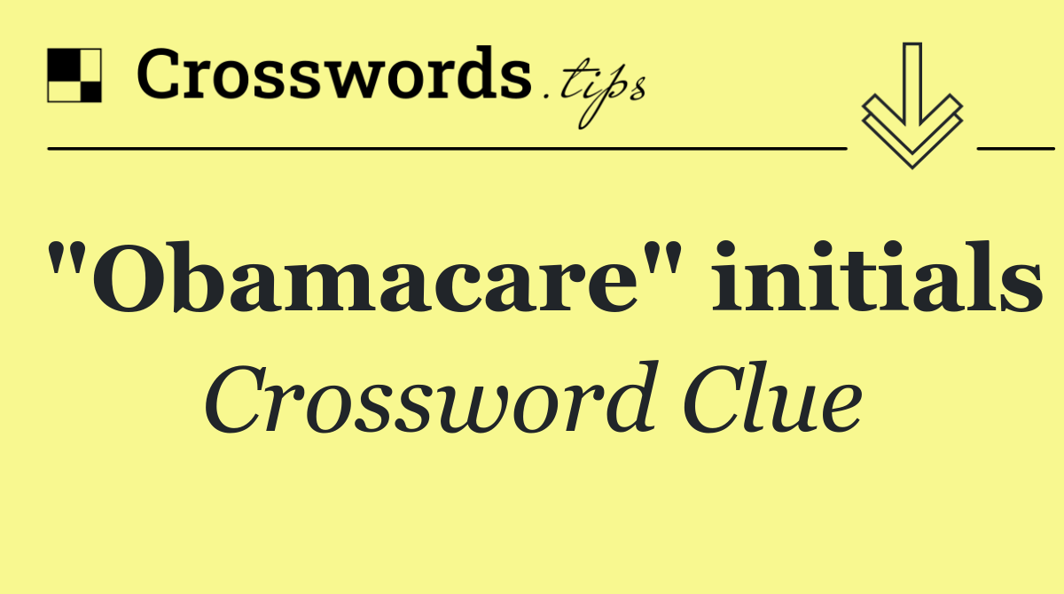 "Obamacare" initials