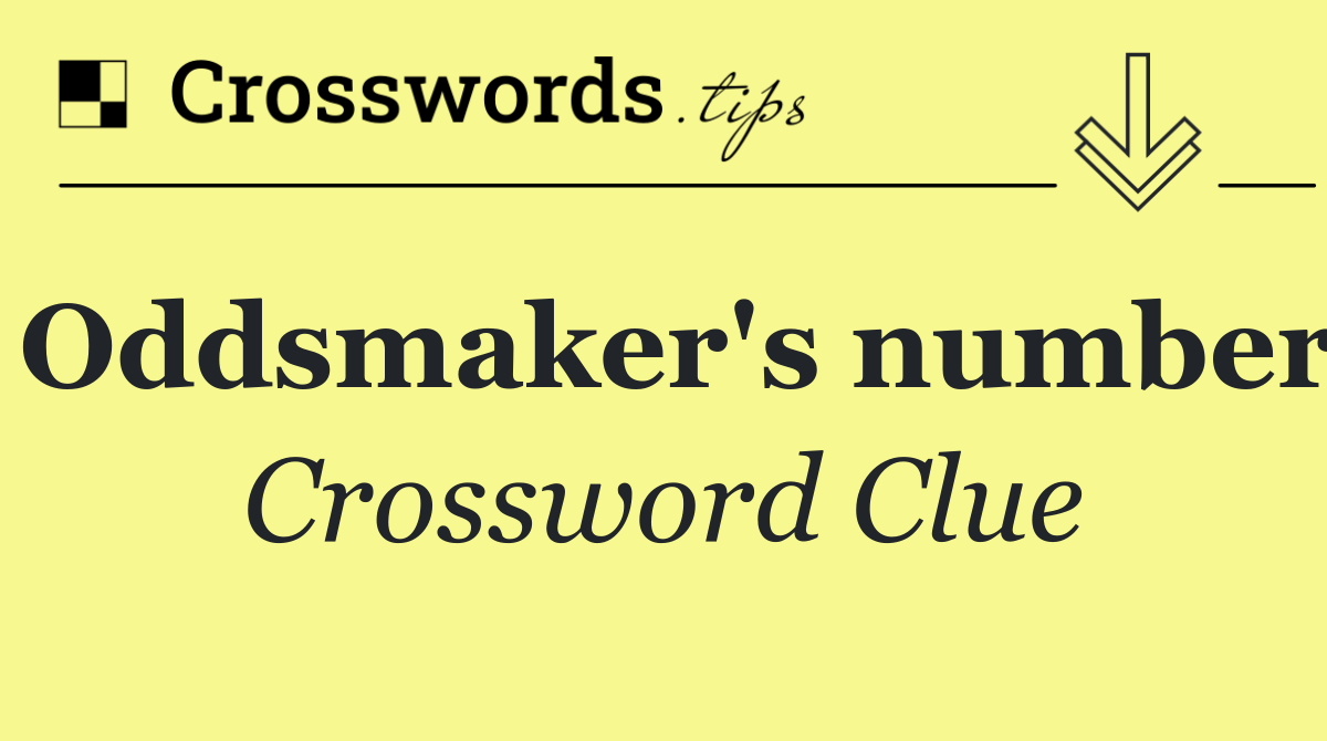 Oddsmaker's number