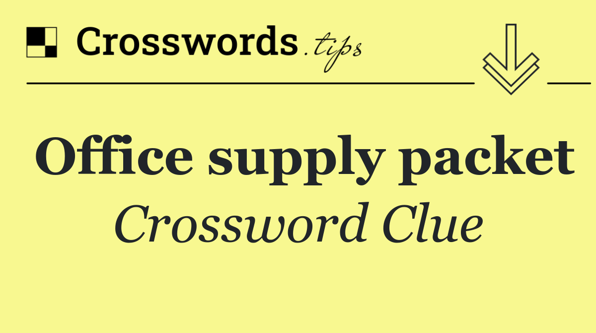 Office supply packet