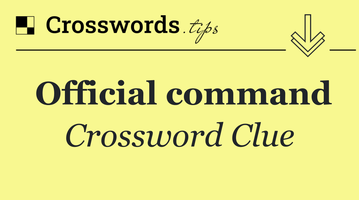 Official command