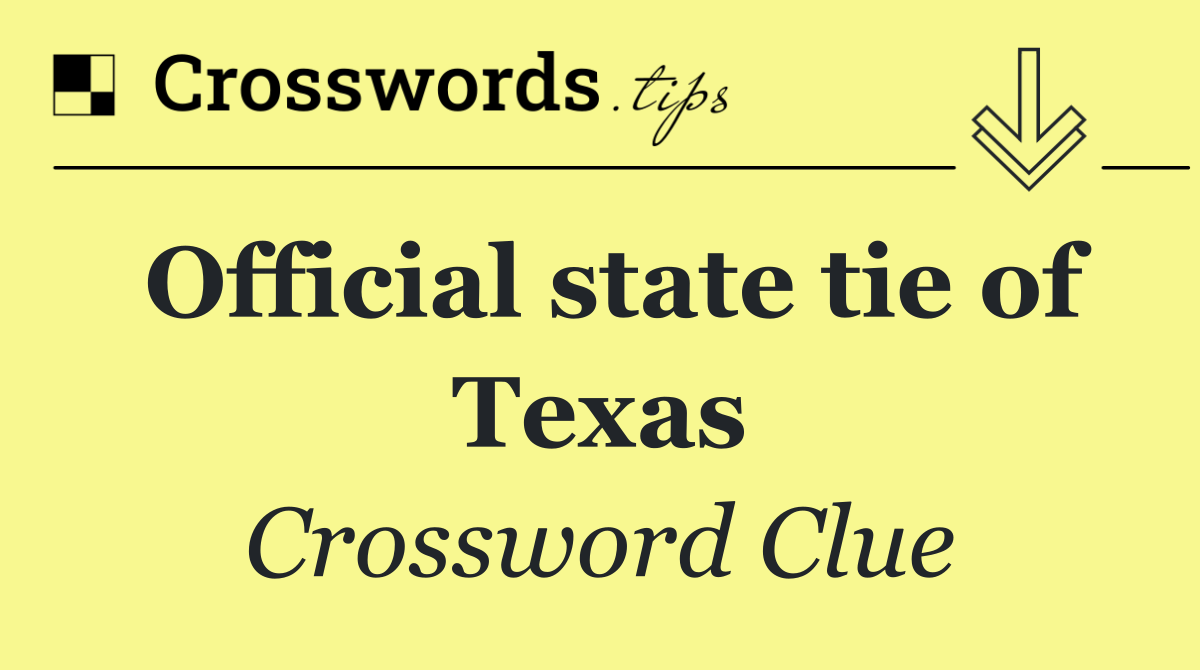 Official state tie of Texas