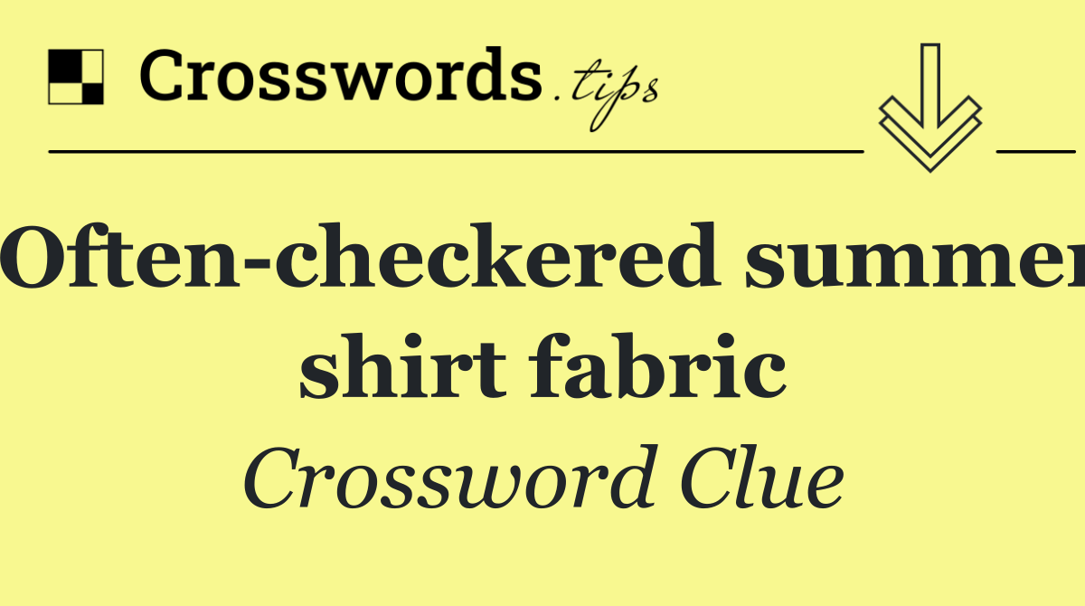 Often checkered summer shirt fabric